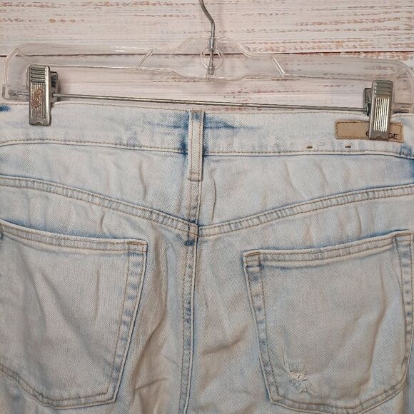 Women's Distressed High Rise Ankle Straight Jeans sz 7 Light Blue - Picture 8 of 11